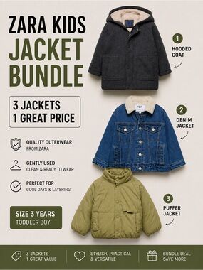 ZARA Kids Jacket Bundle — 3 Jackets | Size 3 Years